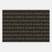 XOXO愛とハッピーバースデー ラッピングペーパーシート (正面)