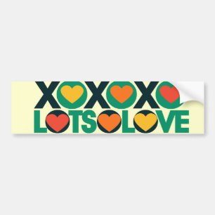 XOXO愛の多く バンパーステッカー