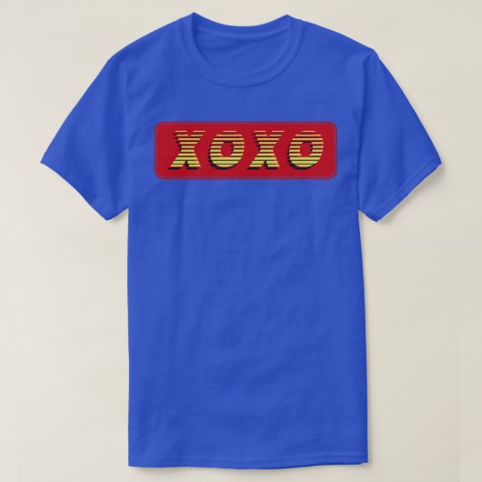 XOXO文字 Tシャツ (デザイン正面)