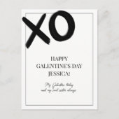XOXO白黒のベスティー名ガレンティンの日 シーズンポストカード (正面)