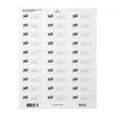 XOXO白黒ガレンティンズデイ差出人住所 ラベル (フルシート)