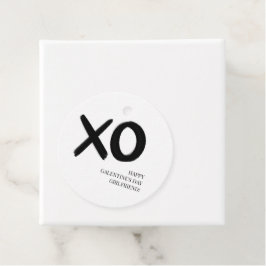 XOXO白黒ベスティーシンプルガレンティンの日 フェイバータグ