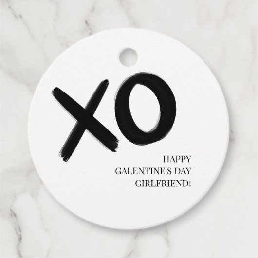 XOXO白黒ベスティーシンプルガレンティンの日 フェイバータグ (正面)
