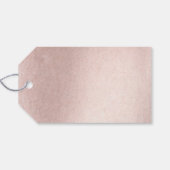 XOXO赤面ピンク |手書きブラシスクリプト ギフトタグ (裏面横)