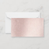 XOXO赤面ピンク | Chic Brushstroke Valentines Day ノートカード (裏面)