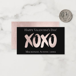 XOXO赤面ピンク | Chic Brushstroke Valentines Day ノートカード