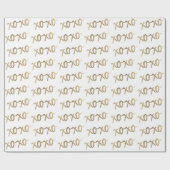 XOXO金ゴールドブラシストークファッションシック ラッピングペーパー (フラット)