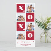 XOXO はっきりした 4モダンフォトハッピーバレンタインデー シーズンカード (スタンド正面)