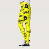 Xoxo イエロー ブラック レギンス (左)