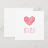「XOXO」グリーティングカード (正面/裏面)
