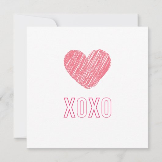 「XOXO」グリーティングカード (正面)