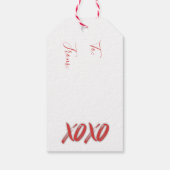 XOXO セクシーレッドの行き先/出所 ギフトタグ (裏面)