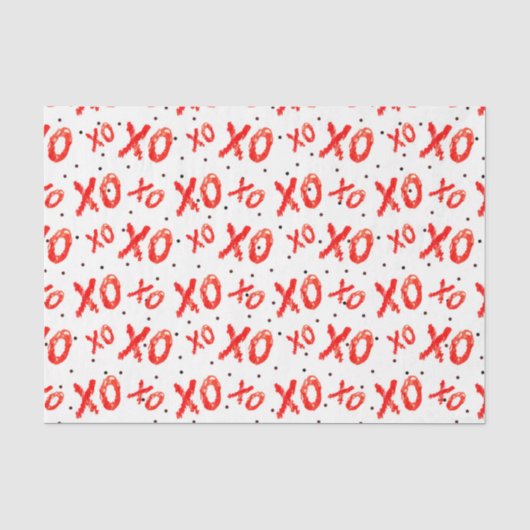 XOXO (デザイン48 赤シリーズ) 薄葉紙 (正面)