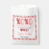 XOXO ハグとキス バレンタインデー 1歳の誕生日 フェイバーバッグ (正面)