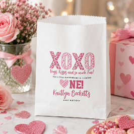 XOXO ハグとキス バレンタインデー 1歳の誕生日 フェイバーバッグ