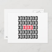 XOXO、ハグとキス、ワードアート文字デザイン、 ポストカード (正面/裏面)