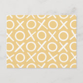 XOXO ハグ＆キス フォト イエロー タイポグラフィー モダン ポストカード (正面)