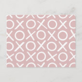 XOXO ハグ＆キス フォト ダスティピンク モダン ポストカード (正面)