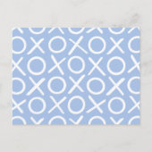 XOXO ハグ＆キス フォト ブルー タイポグラフィー モダン ポストカード (正面)