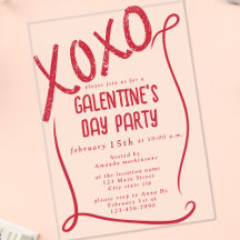 XOXO ハンドドローンデザインのガレンティーンズデーパーティー