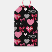 XOXO ハートとリボン バレンタインデー ギフトタグ (正面)