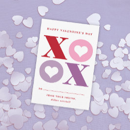 xoxo ハートの教室バレンタインデーカード 招待状