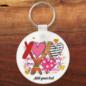 XOXO ハート かわいい&遊び心 キーホルダー (正面)