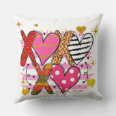 XOXO ハート かわいい & 遊び心 クッション (裏面)