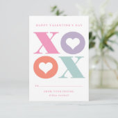 xoxo ハート  クラスマイバレンタインカード 招待状 (スタンド正面)