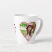 「XOXO」バレンタインの写真 カフェラテマグ (右アングル)