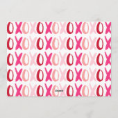 「XOXO」バレンタインの写真 シーズンカード (裏面)