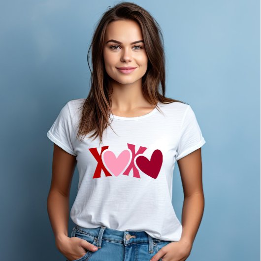 「XOXO」バレンタインデー Tシャツ