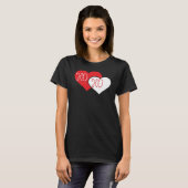XOXO、バレンタイン ハート Tシャツ (正面フル)
