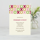 XOXO バレンタイン・パーティー招待状 招待状 (スタンド正面)