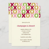 XOXO バレンタイン・パーティー招待状 招待状 (正面/裏面)