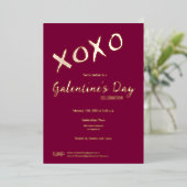 XOXO バレンタイン パーティー ガレンティンの日 友達 箔シーズンカード (立ち正面)