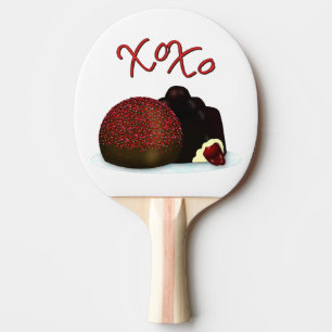 XOXO バレンタイン・ボンボン&ダークチョコレート 卓球ラケット