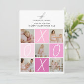 XOXO フォト コラージュ バレンタイン シーズンカード (スタンド正面)