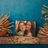 XOXO ベストフレンド ゴールドスクリプト BFF フォト フォトプラーク (側面)