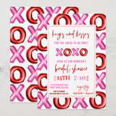 XOXO ホイル風船 ハグとキスがたまらない奥様へ 招待状 (正面/裏面)