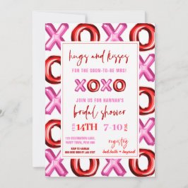 XOXO ホイル風船 ハグとキスを奥様へ 招待状