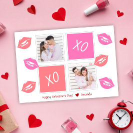 XOXO モダン 2エレガントフォトハッピーバレンタインデー シーズンカード