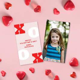 XOXO モダン Pink Valentine's Classroomの写真 ノートカード