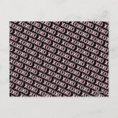 XOXO モダン Valentine's Dayの写真とカスタム文字ポー ポストカード (裏面)