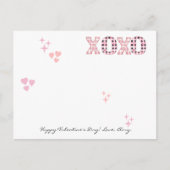 XOXO モダン Valentine's Dayの写真とカスタム文字 ポストカード (正面)