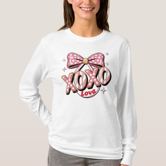 XOXO ラブ バレンタインデー Tシャツ (正面)