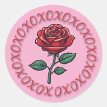 XOXO ラブ ローズ ステッカー