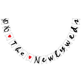 XOXO "愛"印の装飾を結婚している新婚者 バンティングフラッグ