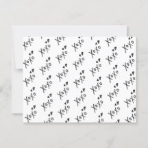 "XOXO"手描きレタリングパターン