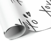 "XOXO"手描きレタリングパターン ラッピングペーパー (ロールコーナー)